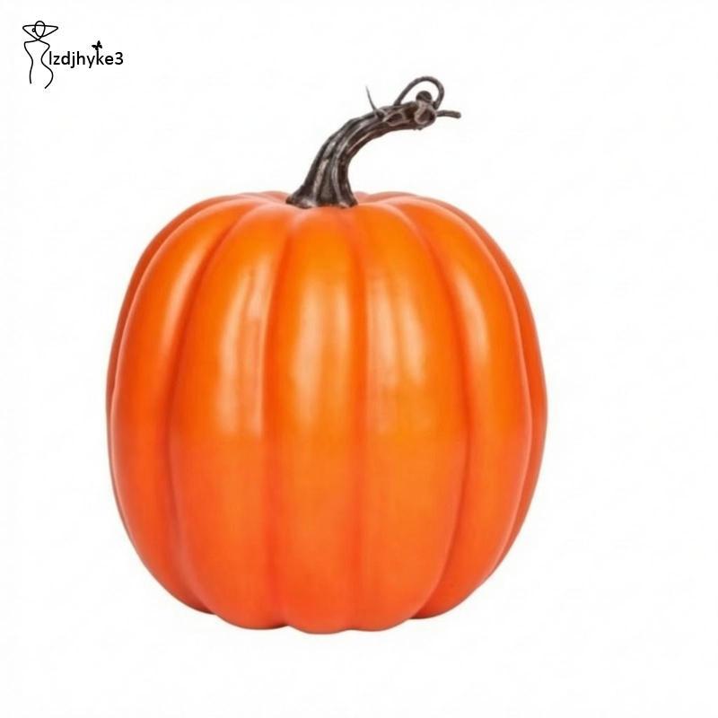 [lzdjhyke3] Abóbora Decorativa Com Haste Laranja Falsa Cabaça De Outono Para Prateleira De Lareira De Halloween Destaque