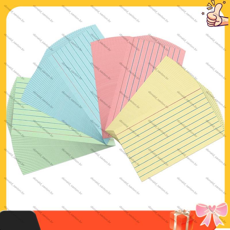 300 Folhas De Cartões De Índice Coloridos Notas Forrados Governados De 3 X 5 Polegadas Flash Para Estudar , A