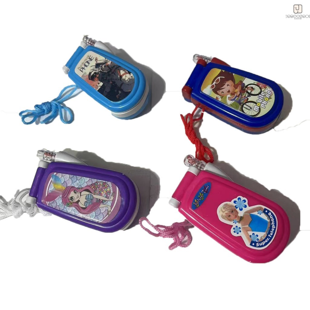Clássico Flip Cover Simulação Música Brinquedo Telefone-Educativo Luminescente Interativo Crianças Pai-Filho