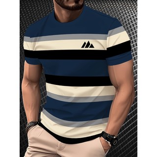 Camiseta masculina Fashion ao ar livre Commuter gola redonda camiseta de manga curta