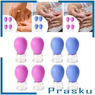 [Prasku] Conjunto De Ventosas Faciais Reutilizáveis Dispositivo De Terapia De Massagem Para Rosto , Corpo , Casa , Spa ,