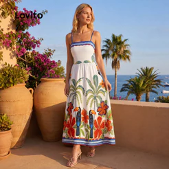 Lovito Vestido Feminino Férias com Zíper Ideal para Primavera e Verão L34LDR082