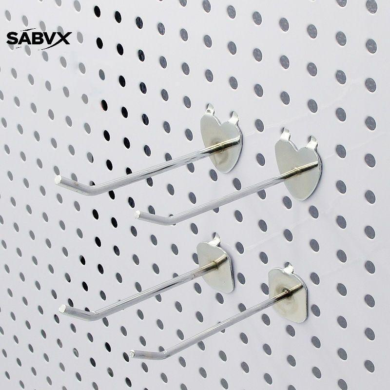 SABVX 10 Pçs Em Forma De Coração Único Peg Pegboard Ganchos De Parede Buraco Placa Cabide Garagem Gancho Montagem Na Arm