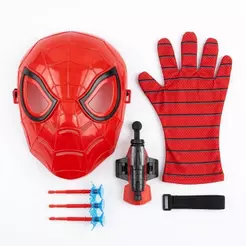 Luvas Homem-Aranha Infantil com Lançador de Teia, Dardos Máscara Spider Man Brinquedo
