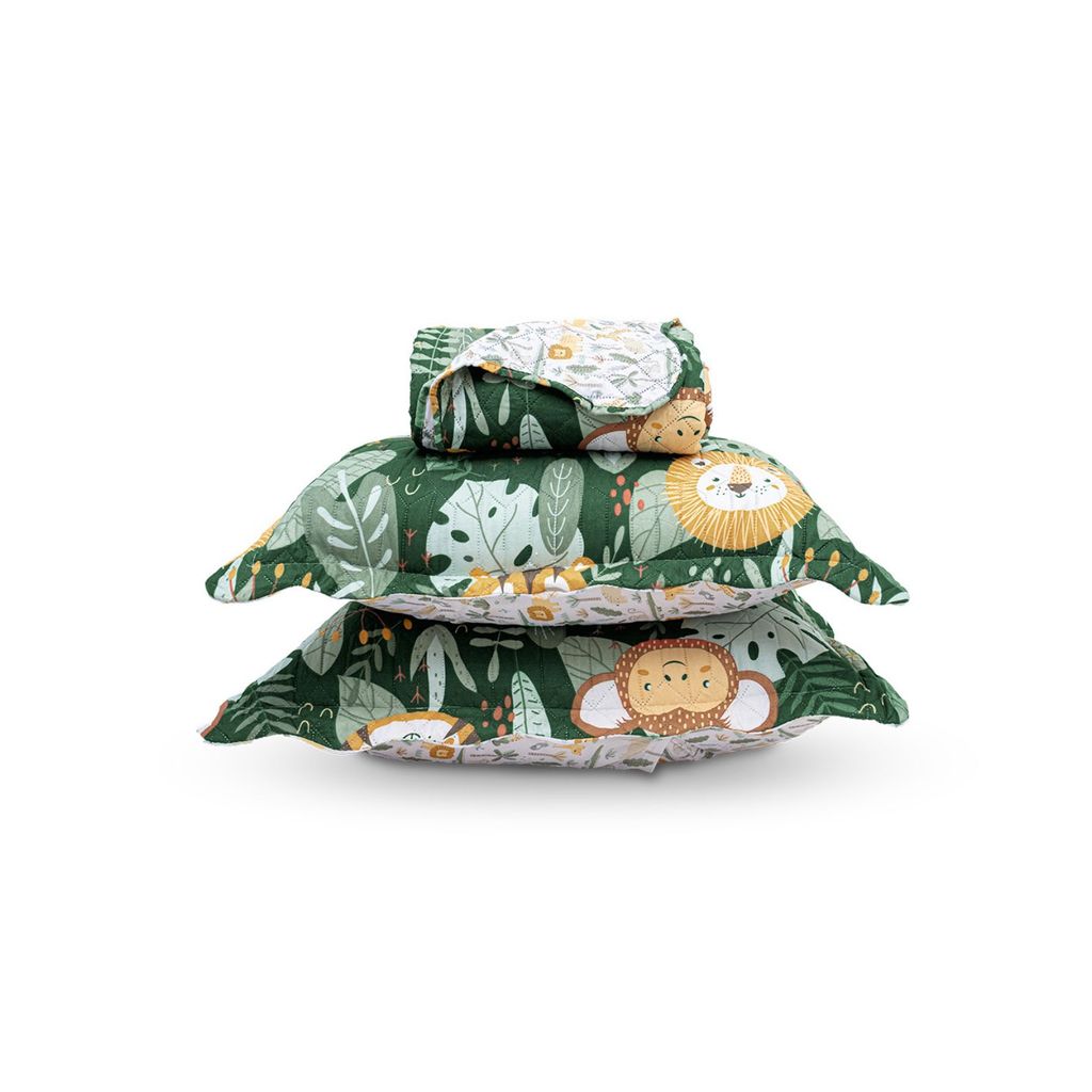 Kit Cobre Leito Casual Kids Casal Appel Verde