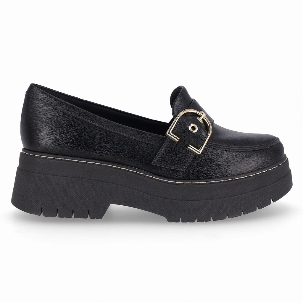 Loafer Fabiana Salto Médio Preto