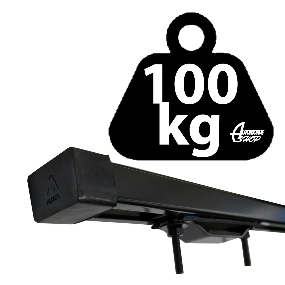Rack de Teto Travessa 100kg 1,2m Preto Diversos Veiculos