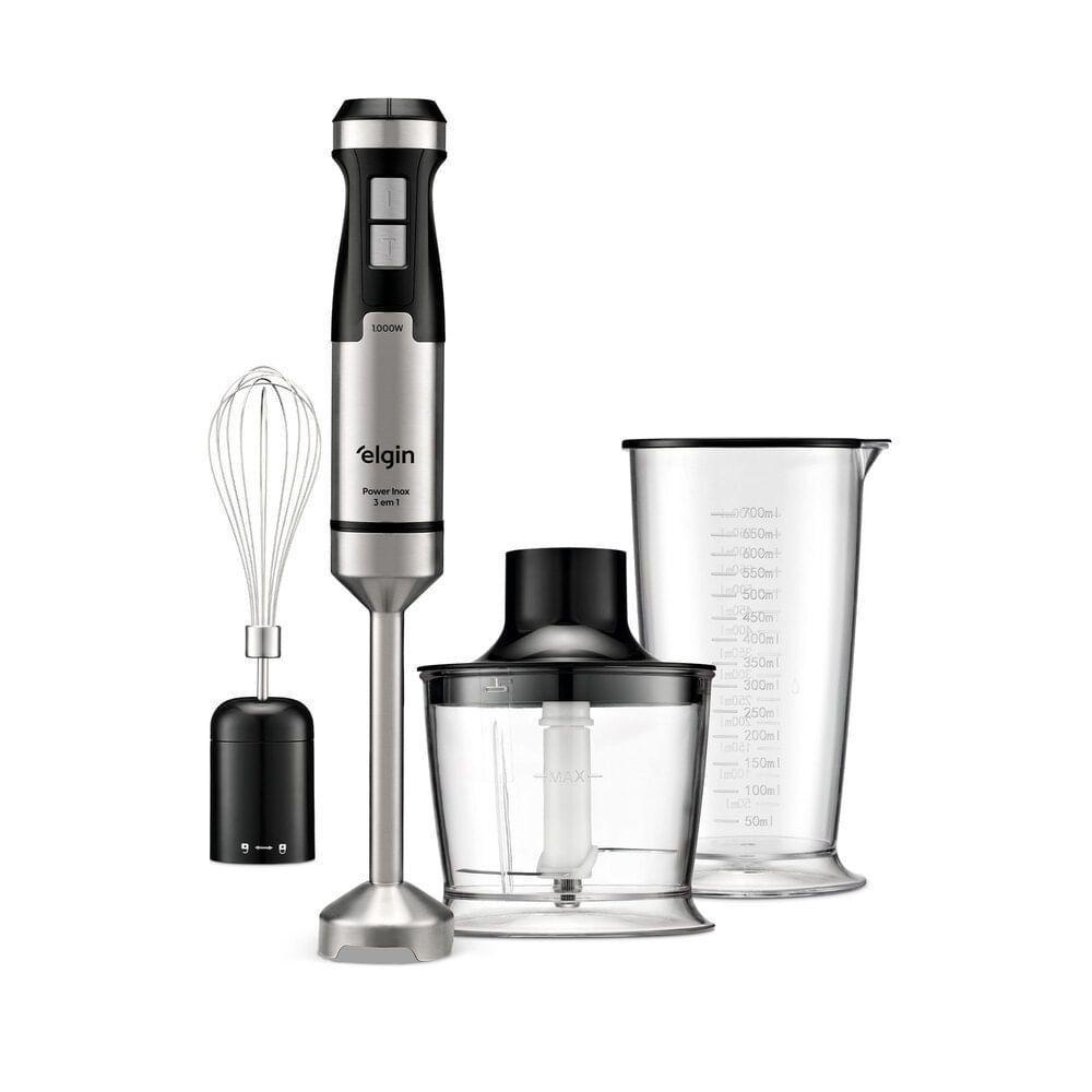 Mixer de Mão 3 em 1 Elgin Mixer Power Inox 1000W Inox 110V