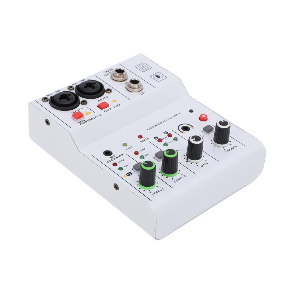 Controlador de áudio de interface de mixagem de DJ de 2 canais Domary com Phantom Power MP3 AUX Output Metal Shell para
