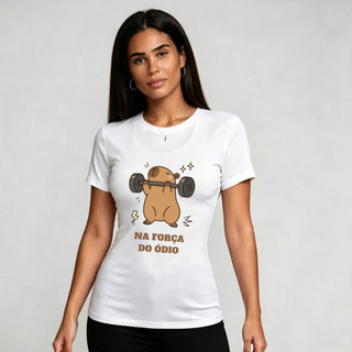 Camiseta Tshirt Capivara Estampa Casual Confortavel DryFit Confort