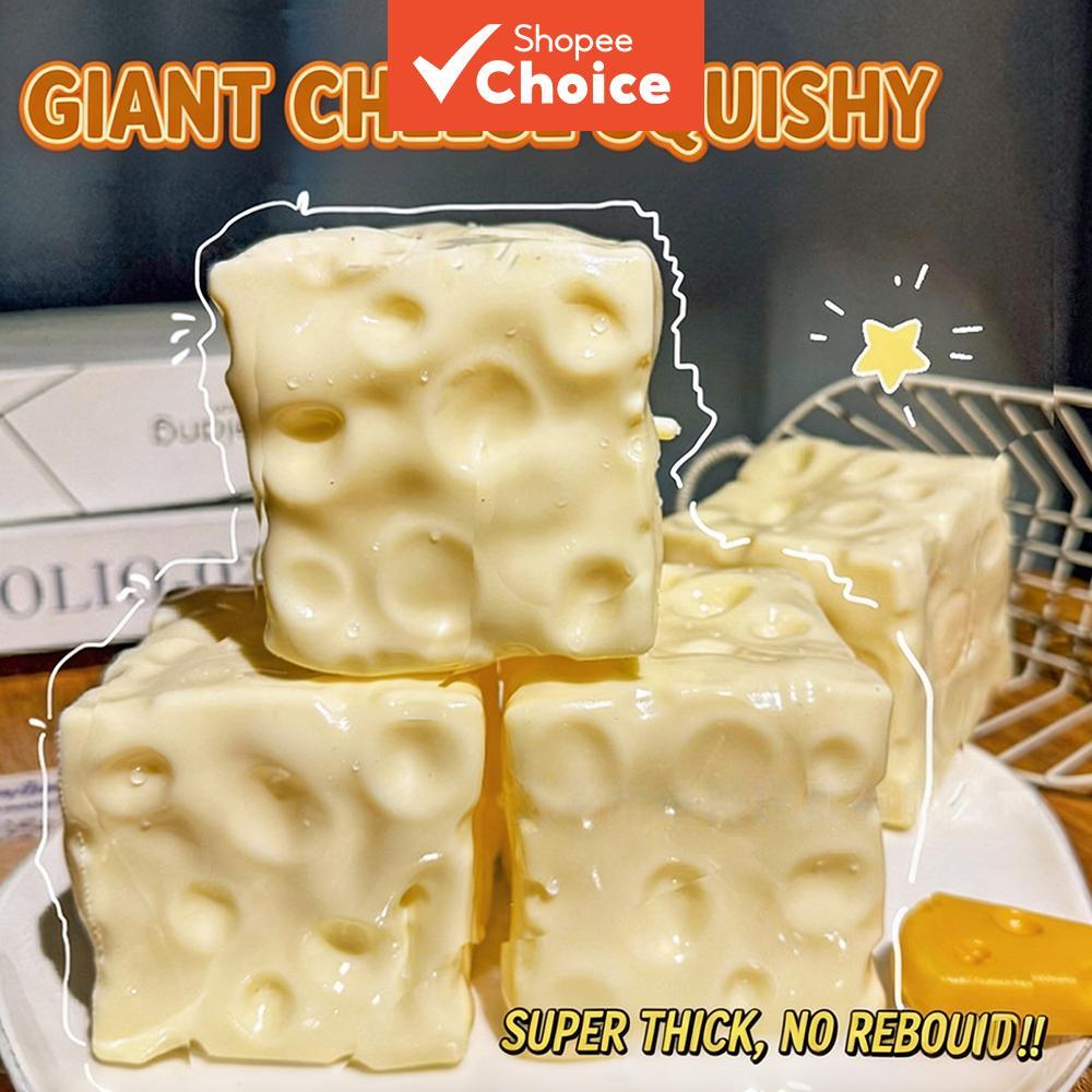 Brinquedo Mole De Queijo Gigante , Verão De Alívio De Estresse De Recuperação Lenta Suave Moldável