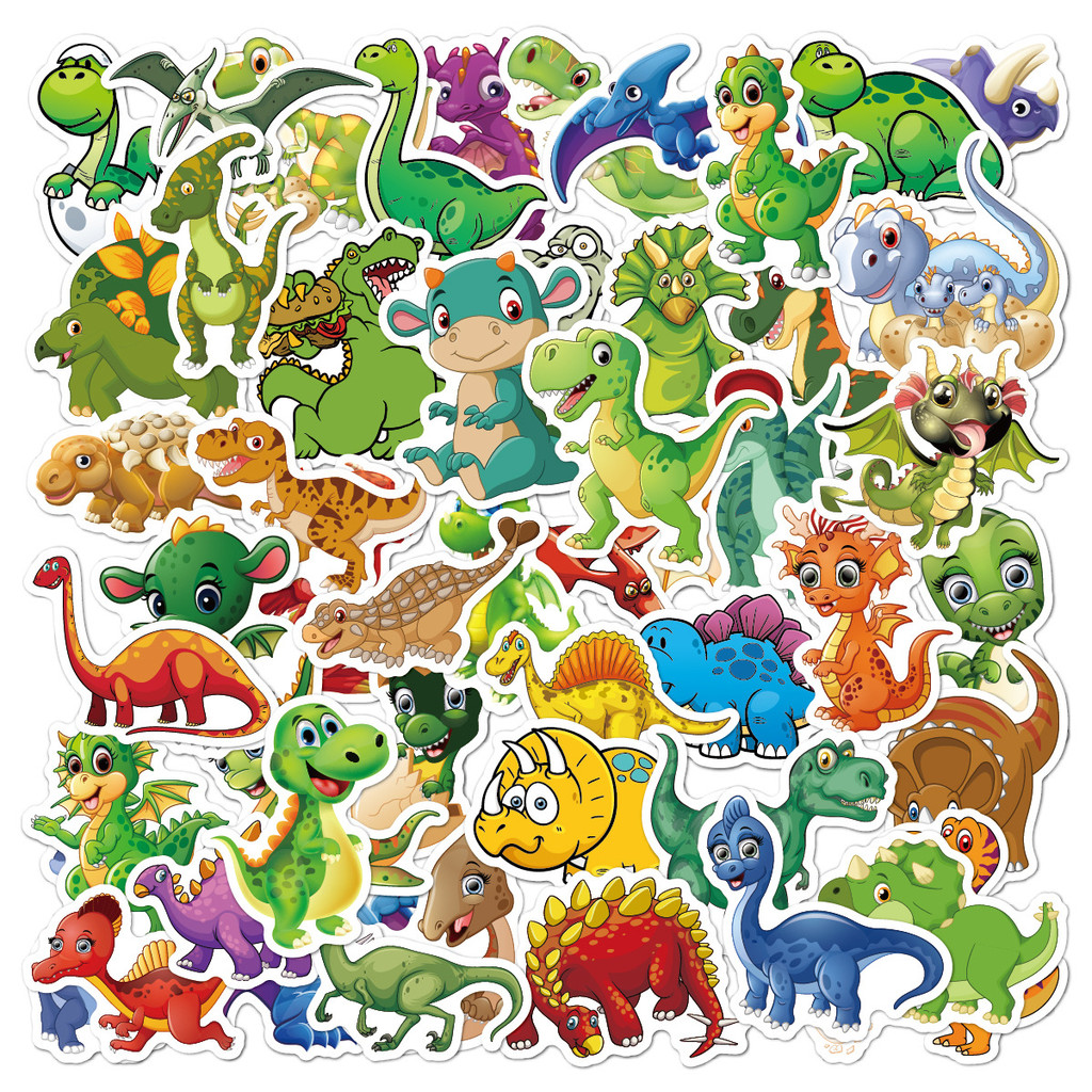 500 folhas jurássico dos desenhos animados dinossauro bebê tiranossauro Rex crianças Graffiti adesivos exclusivos portát