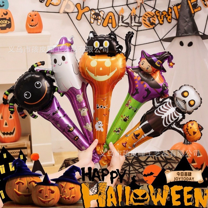 Coleção de Halloween: Balões de pulso, balões para acessórios de cabeça, balões de bruxa, abóbora e morcego, para compar