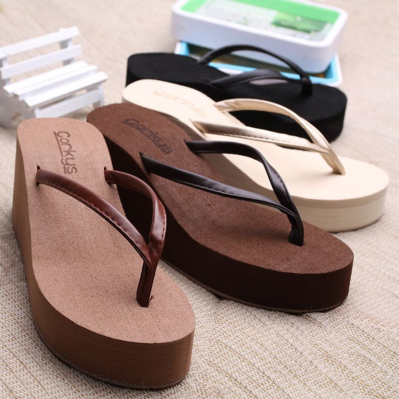 Chinelos de dedo femininos PEPF, sandálias havaianas com plataforma, antiderrapantes, para praia e viagens, modelo seven