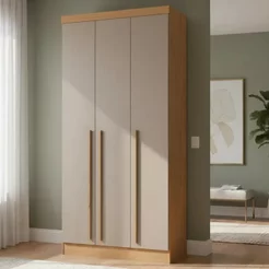 Guarda-Roupa Modulado 3 Portas e 2 Gavetas Infinity Marrom/Cedro/Duna Line Cedro/Duna