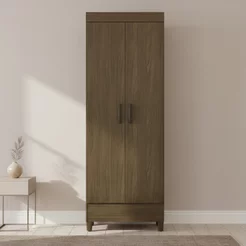 Armário Multiuso 2 Portas com Pés Marrom/Jequitiba Jequitibá