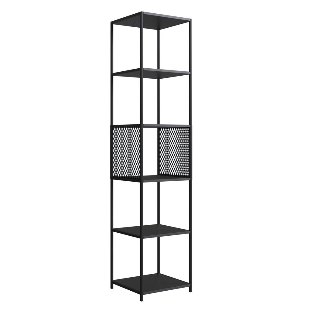 Estante de Livros Industrial 40CMX180CM 5 Prateleiras P1023 Preto Preto · foto 2