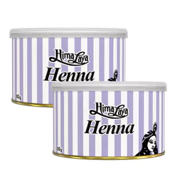 Kit Tintura Henna Himalaya Em Pó Castanho Médio 80g - 2 Unidades