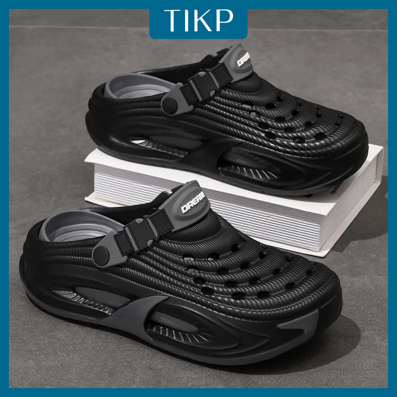 TIKP Sandália masculina EVA confortável ortopédica plataforma antiderrapante praia casual