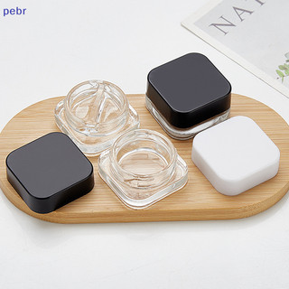 [pebr] 1 Pcs Frasco De Vidro Quadrado De 9 Ml Para Cuidados Com A Pele Frascos De Creme Loção Os Olhos Maquiagem Recarre