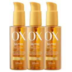 Kit Óleo Capilar Nutritivo OX Nutre 3 Em 1 120ml - 3 Unidades