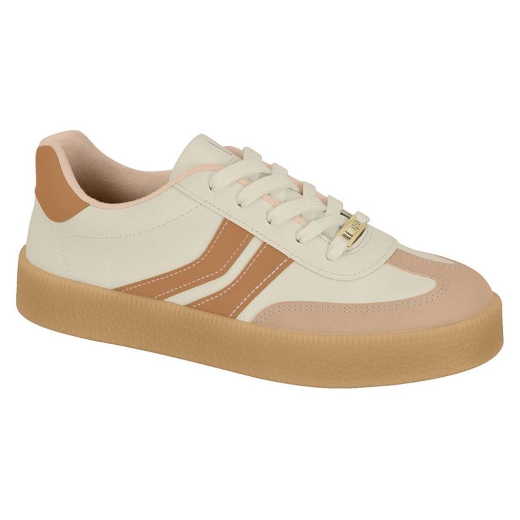 Tênis Vizzano Feminino Plataforma Casual Branco Rosa e Vinho Original