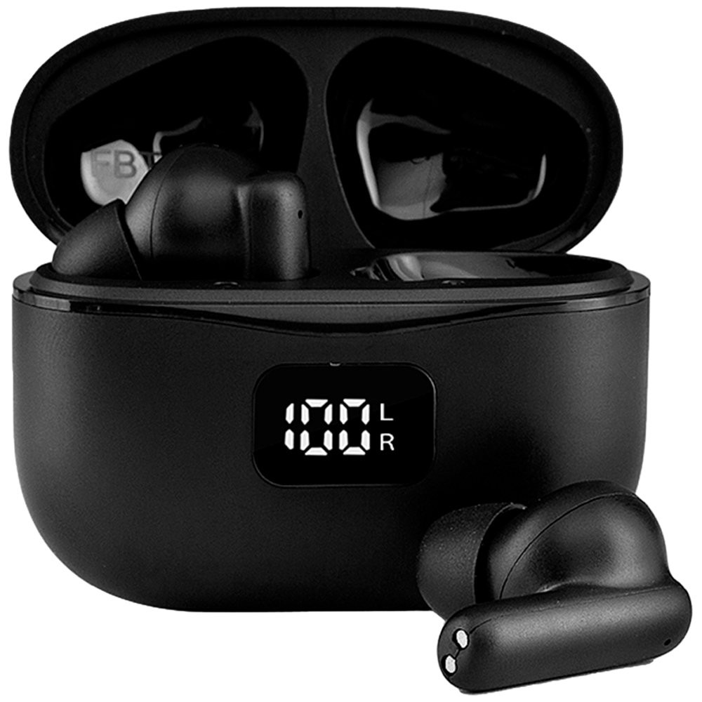 Fone de Ouvido Bluetooth Maxprint FBT2001 TWS, Display Digital, Preto