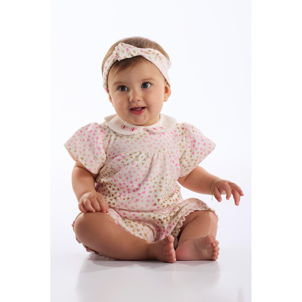 Macaquinho Estampado para Bebê Menina Up Baby em Oferta na Shopee