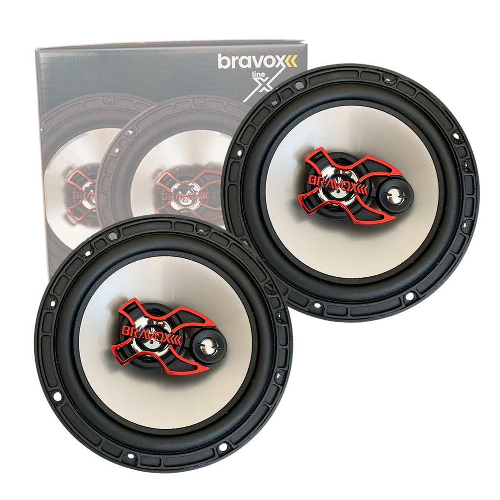 Conjunto Alto-Falantes Bravox B3X60X 6" Triaxial 100W RMS 4 Ohms Tweeter Mylar Cone Polipropileno em Oferta na Shopee