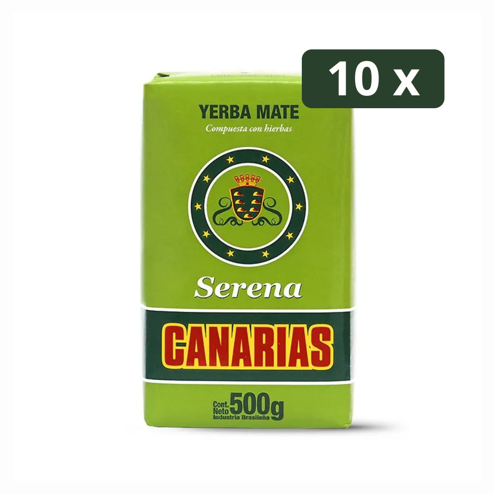 Kit 10 Erva Mate Canarias Serena Tipo Uruguaia 500g