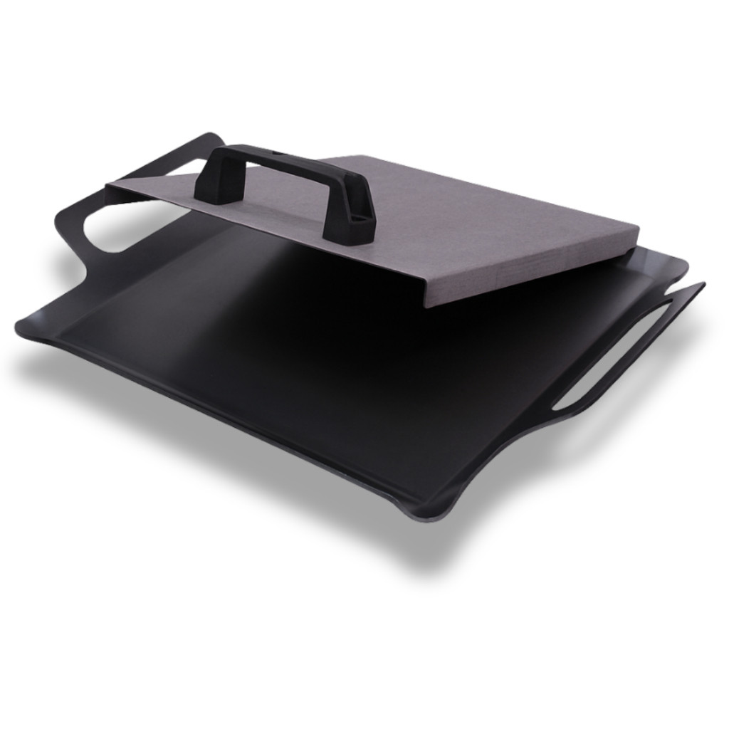 Chapeira Chapa Chapinha Bifeteira 40x30 Para Fogão Com Tampa Prensa Industrial Hamburguer