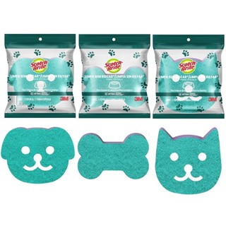 Kit com 3 Esponja Nao Risca PETS SCOTCH Brite em Oferta na Shopee