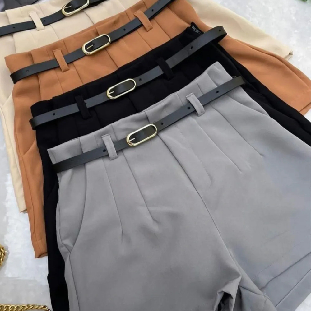 Short Feminino Alfaiataria Cintura Alta Elegante Com Ziper Invisivel Com Bolso short social em Oferta na Shopee