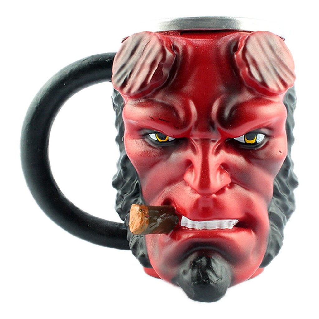 Caneca Hellboy 3D Decorativa Geek Resina 250ml