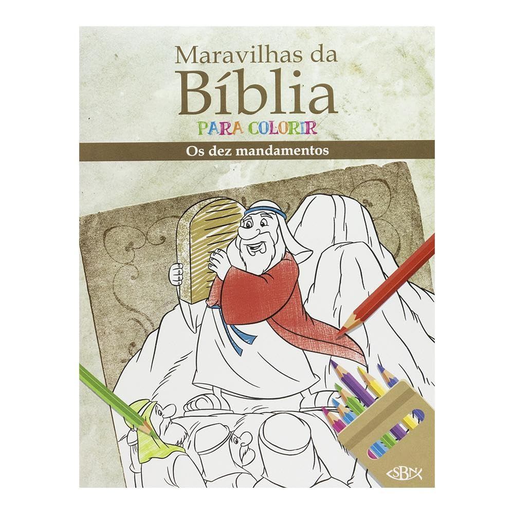 Livro de Colorir | Maravilhas da BÍBLIA para Colorir | Os Dez Mandamentos em Oferta na Shopee