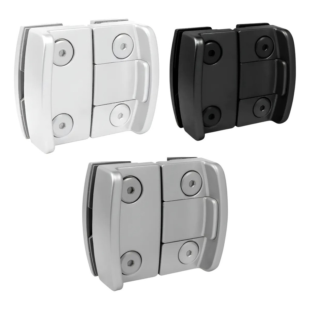 Fechadura Bate Fecha Vidro/vidro 1570 Janela Blindex Preto