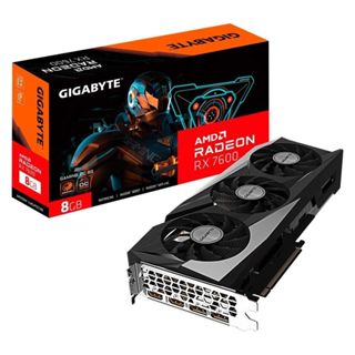 Placa de vídeo AMD Radeon Gigabyte RX7600 Gaming OC 8GB GDDR6 128bits - GV-R76GAMING-OC-8GD em Oferta na Shopee