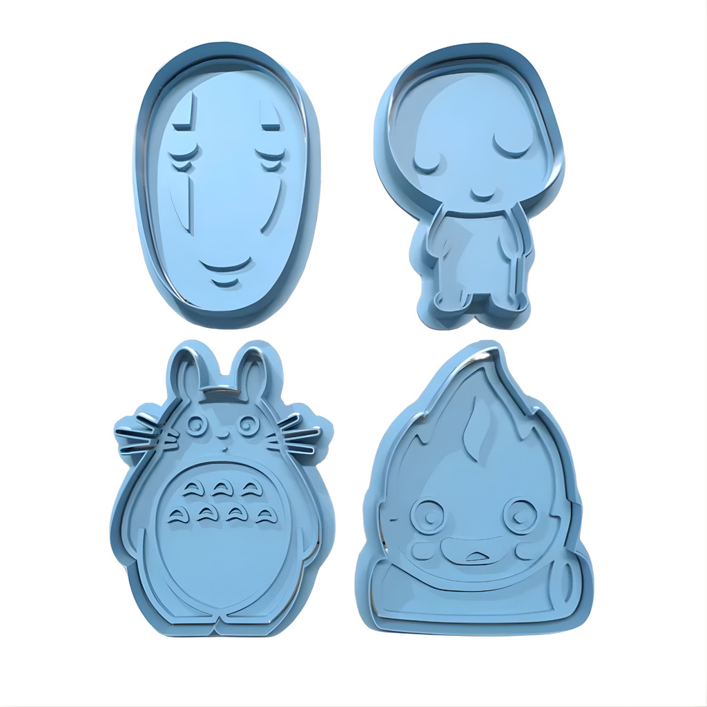 Cortador Biscoito Molde Forma Studio Ghibli Galletas Marcador Carimbo Pasta Americana Massa
