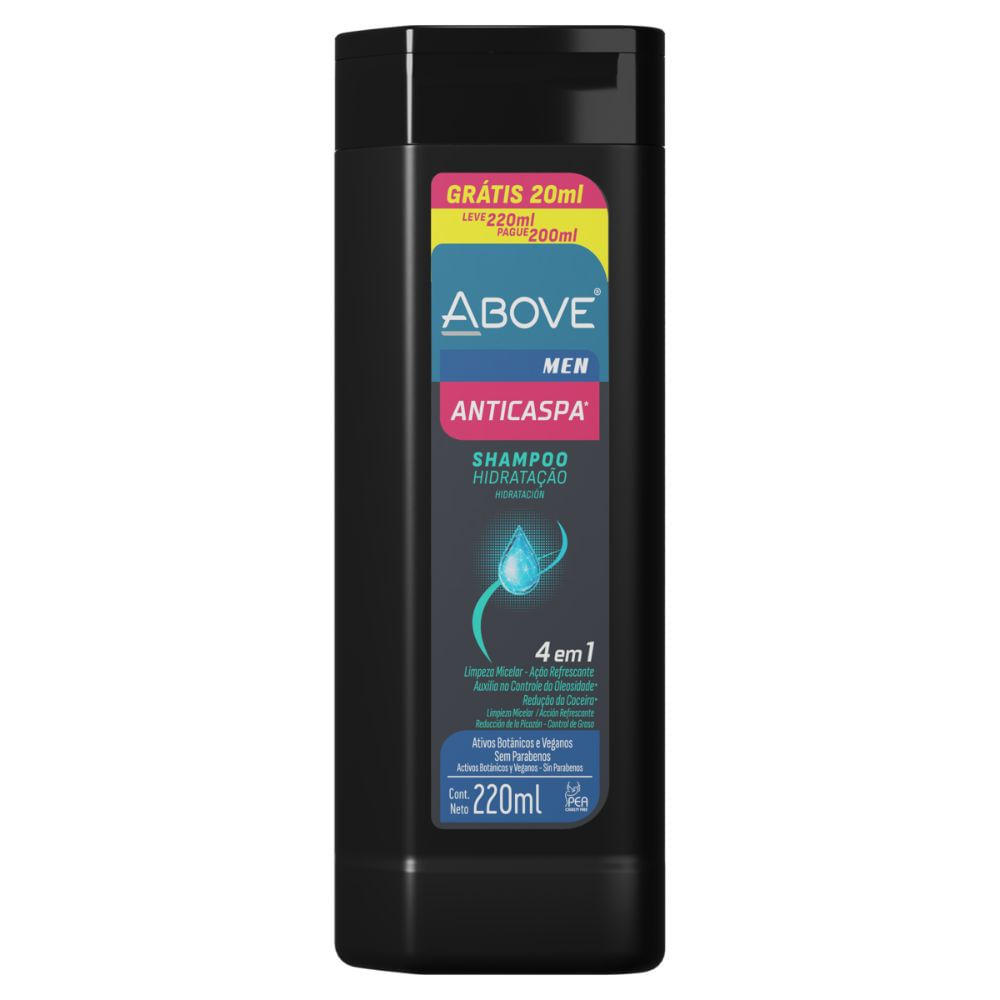 Shampoo Anticaspa Above Men Leve 220ml