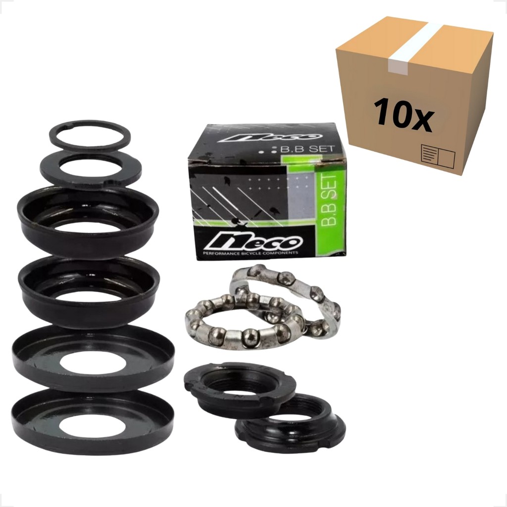 Kit 10 Movimento Central completo Bicicleta 45mm Monobloco Neco Esferado Atacado Monark Tropical