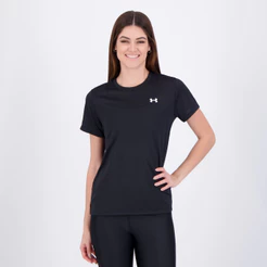 Camiseta Under Armour MC Tech SSC Feminina Preta