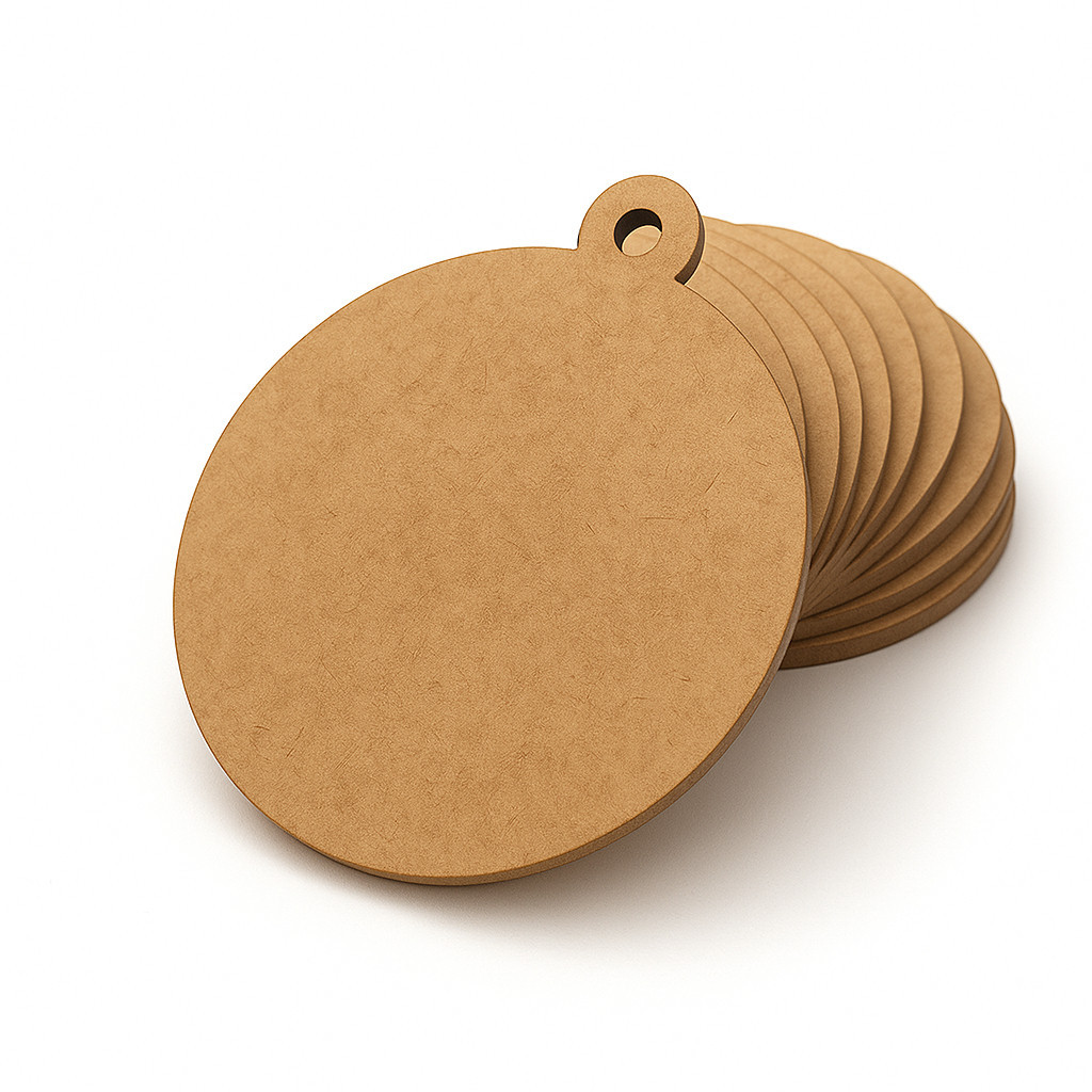 Kit com 50 Bolas de Enfeite em MDF | Decoração Natalina para Árvore de Natal