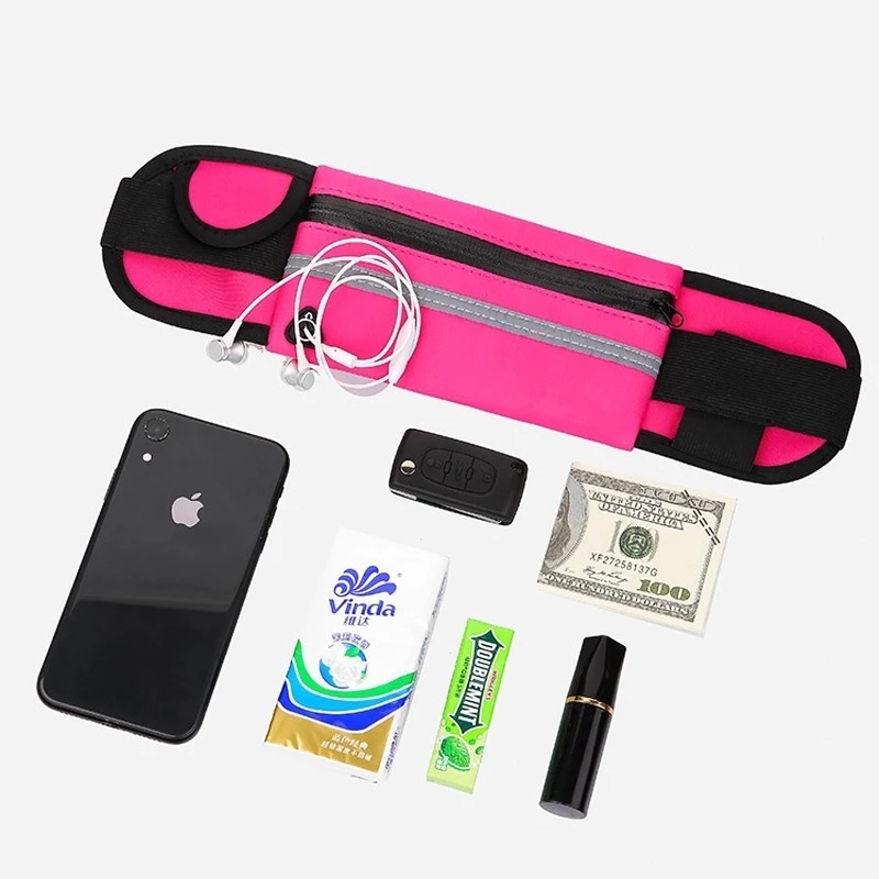 Pochete Esportiva Corrida Academia Slim Impermeável Porta Celular Cinta Fitness Unissex Caminhada Ciclismo Com Faixa Ref — imagem 1
