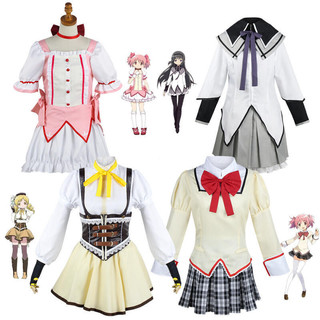 Fantasias de Cosplay do Anime Puella Magi Madoka Magica, Fantasias de Kaname Akemi, Homura Tomoe e Mami para Mulheres e 