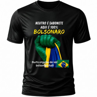 Camiseta Bolsonaro MÃO Unissex 100% Algodão Estampa Exclusiva Envio Rápido