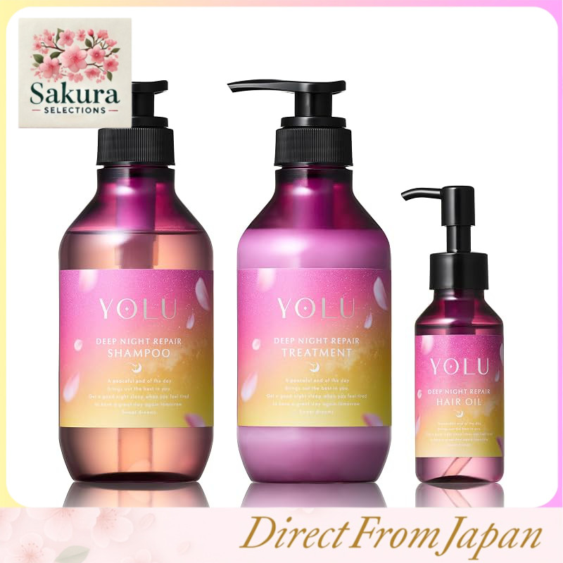 [Edição Limitada Primavera 2026] YOLU Treats Spring Deep Night Repair - Kit Shampoo, Tratamento e Óleo Capilar - Beleza Noturna, Ressecamento, Hidratação, Cuidado com os Danos, Óleo de Beleza