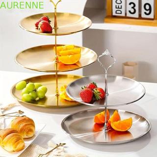 Suporte De Frutas De Aço Inoxidável AURENNE , Bandeja De Sobremesa De Bolo Não Facilmente Deformada , Fácil De Usar