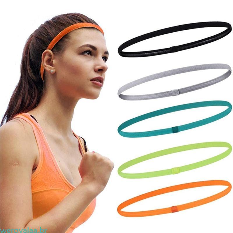 Weroyala Unissex Esporte Bandana Silicone Fitness Banda Futebol Tênis Headwrap Duradouro