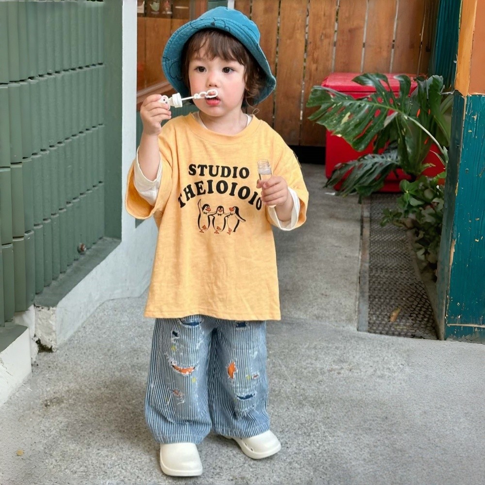 [Pronta Entrega] Theioioio Camiseta Segunda Pele Infantil Bege em Malha 100% Lyocell Lânguida Manga Comprida TRC32242