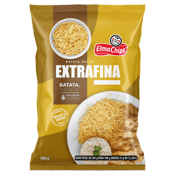 Batata Palha Extrafina Elma Chips Pacote 180g
